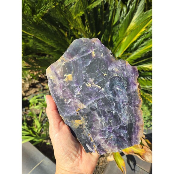 Rainbow Fluorite Large Polished Crystal Slab, 508g (1.12lbs) - Picture 6 of 11